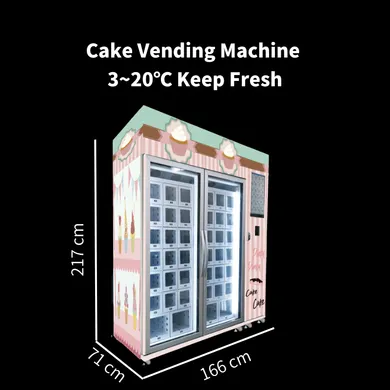 refrigerated cooling cake bread vending machine keep fresh